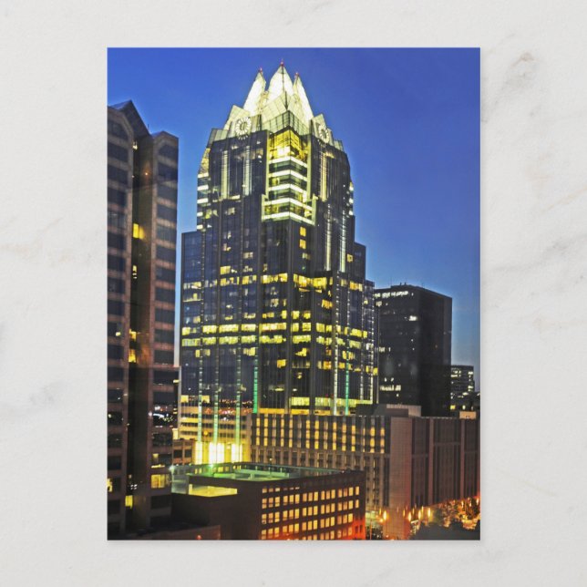 Frost Bank Tower, Austin, Texas, USA Postkarte (Vorderseite)