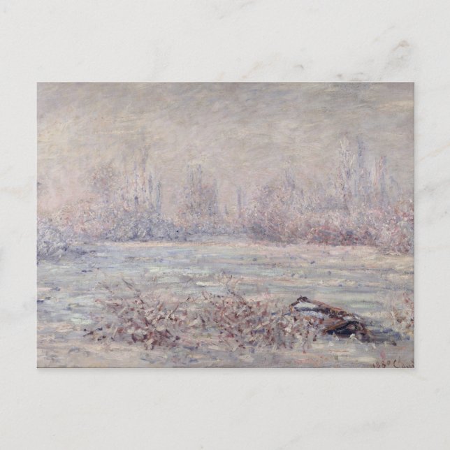 Frost bei Vetheuil, 1880 Postkarte (Vorderseite)