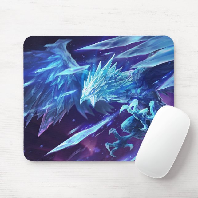 Frost Dragon Gaming Mousepad | Personalisierbar (Mit Mouse)