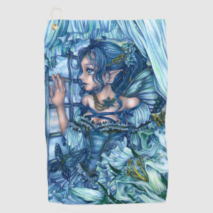 Frost Fairy Girl's View of a Saphire Winter Golfhandtuch