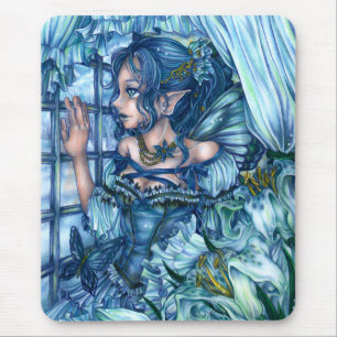 Frost Fairy Girl's View of a Saphire Winter Mousepad