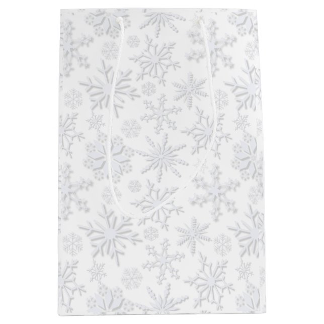 Frost & Flourish Schneeflocken – Eis Mittlere Geschenktüte (Vorderseite)