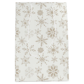 Frost & Flourish Schneeflocken – Leinen Mittlere Geschenktüte
