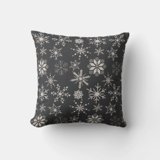 Frost & Flourish Schneeflocken – Mitternacht Kissen