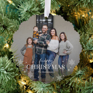 Frost Foto Ornament Weihnachtskarte