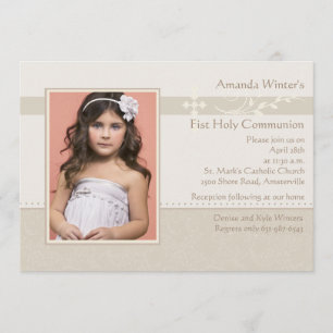 Frost Frühlings-in der religiösen Foto-Einladung Einladung