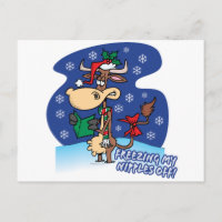 Frost meine Brustwarzen von lustiger Weihnachtskuh
