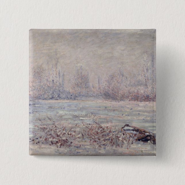 Frost nahe Vetheuil, 1880 Button (Vorderseite)