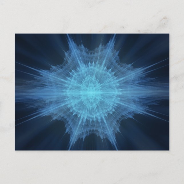 Frost Nova Fraktal Postkarte (Vorderseite)