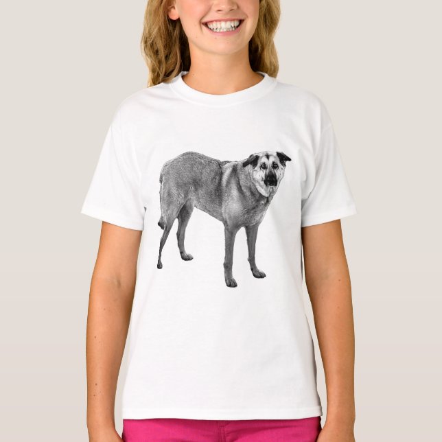 Frost-Rand-Pose, tibetische Mischung T-Shirt (Vorderseite)
