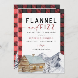 FROST Red Flannel & Fizz Winter Bachelorette Einladung