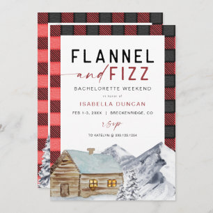 FROST Red Flannel & Fizz Winter Bachelorette Einladung