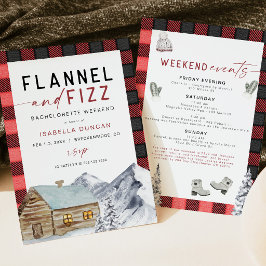 FROST Red Flannel & Fizz Winter Bachelorette Einladung