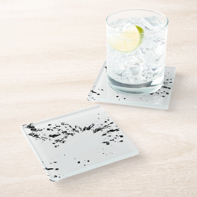 Frost-Spritzer-Glasuntersetzer Glasuntersetzer (Schrägansicht)
