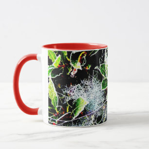 Frost und Spinnweben, Heilige und Beeren für Weih Tasse