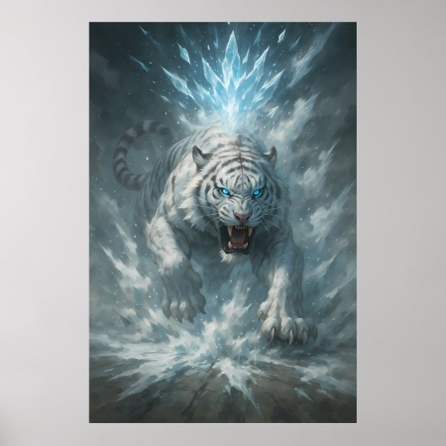 Frost White Tiger – Emperor of the Frozen Realm –  Poster (Vorne)