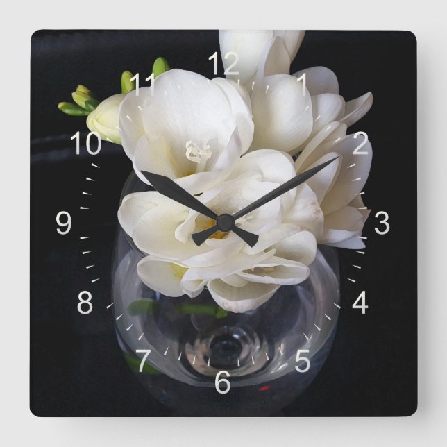 Frostbecher Quadratische Wanduhr (Vorderseite)