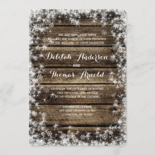 Frostbeißholz Winter Hochzeit Einladung