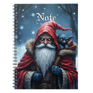 Frostbite Santa und sein Elf der Unfug treiben. Notizblock