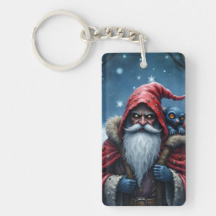 Frostbite Santa und sein Elf der Unfug treibt. Schlüsselanhänger
