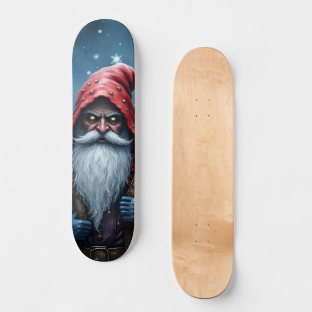 Frostbite Santa und sein Elf der Unfug treibt. Skateboard (Vorderseite)