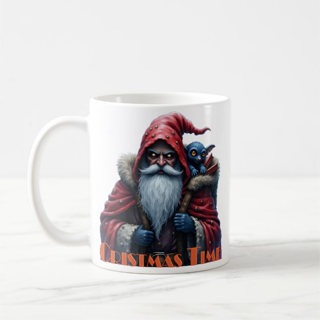 Frostbite Santa und sein Schabernack-Elf. Kaffeetasse (Links)