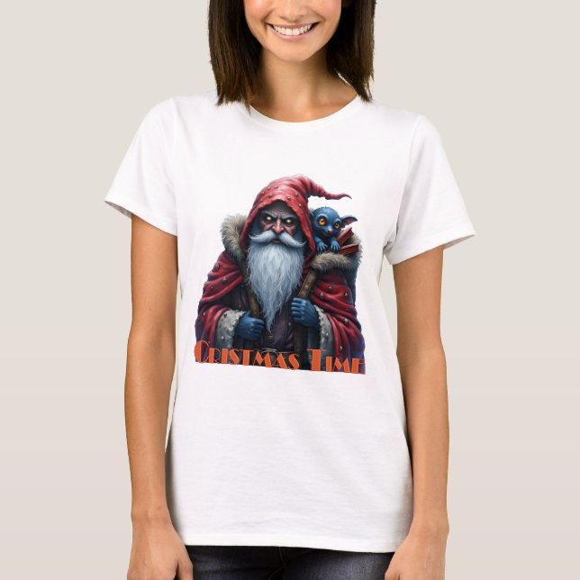Frostbite Santa und sein Schabernack-Elf. T-Shirt (Vorderseite)