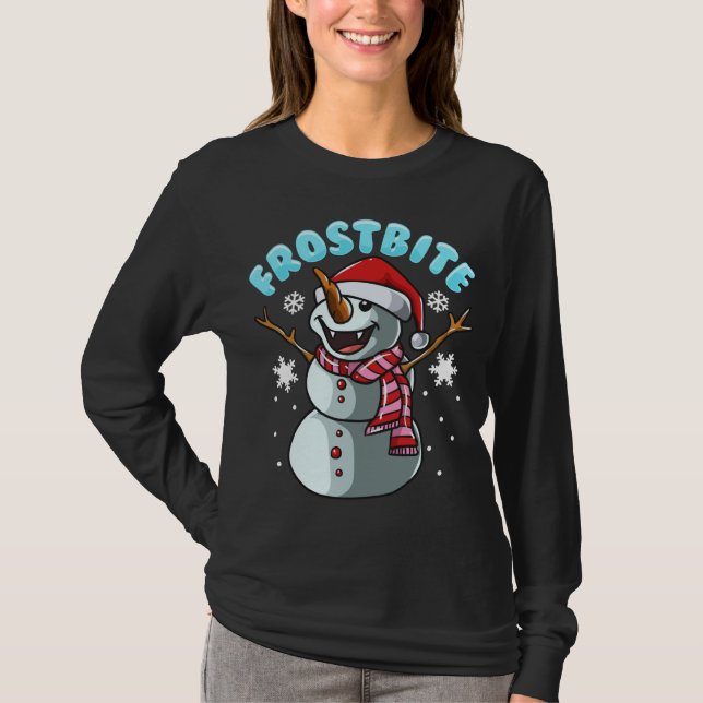 Frostbite Snowman Vampire Weihnachten Weihnachten  T-Shirt (Vorderseite)