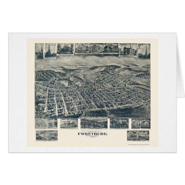 Frostburg, panoramische Karte MD - 1905 (Vorderseite (Horizontal))