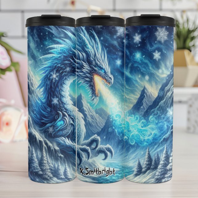 Frostdrachen atmen Eissturm Thermosbecher (Von Creator hochgeladen)