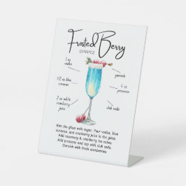 Frosted Berry Spritz Winter Cocktail Display Sign Sockelschild