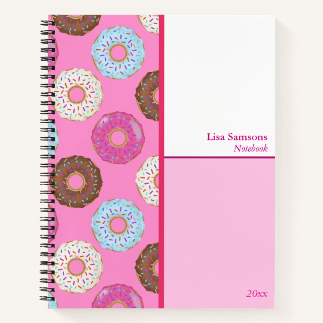 Frosted Doughnuts Benutzerdefiniertes Notizbuch  (Vorderseite)