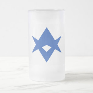 Frosted Glass Becher mit der Flagge von Toyota Cit Mattglas Bierglas