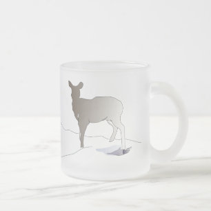 Frosted Glass Hirsch Tasse