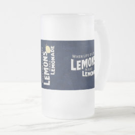 Frosted Glass Mug Matte Finish Optimism Quote Mattglas Bierglas