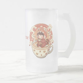 Frosted Glass Red Panda Warm Glow Mug Mattglas Bierglas