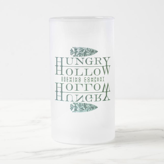 Frosted Hungry Hollow Beer Mug Mattglas Bierglas (Mittel)