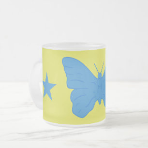 Frosted kleine Glastasse mit der Flagge von Bady B Mattglastasse