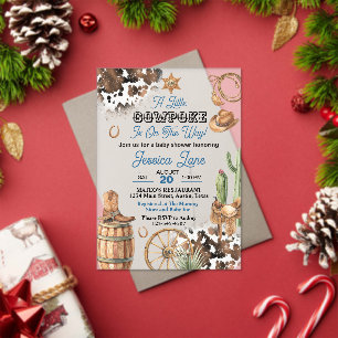 Frosted Little Cowpoke Baby Shower Acryleinladungen