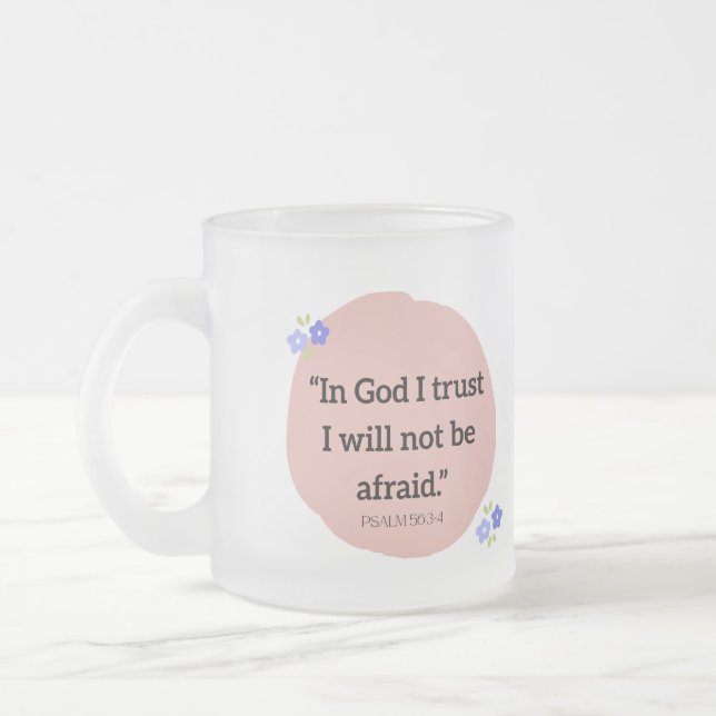 Frosted Mug with Bible verse Mattglastasse (Links)