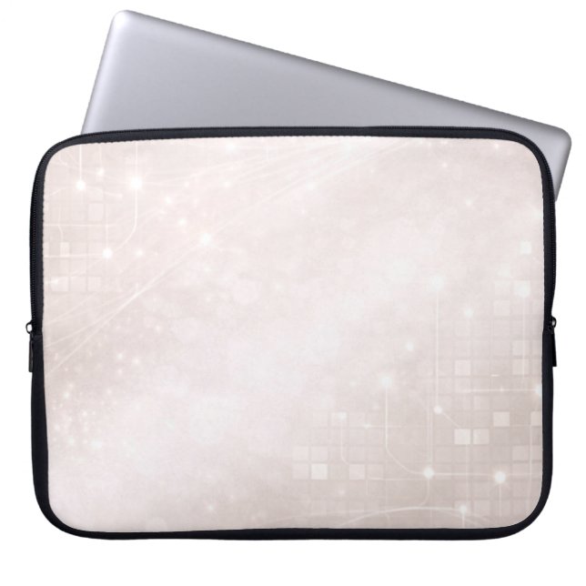Frosted white and soft greige patterns AI art  Laptopschutzhülle (Vorderseite)