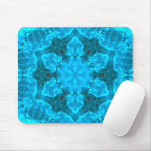 Frosteis Blauschneeflocken Kaleidoskop-Muster Mousepad