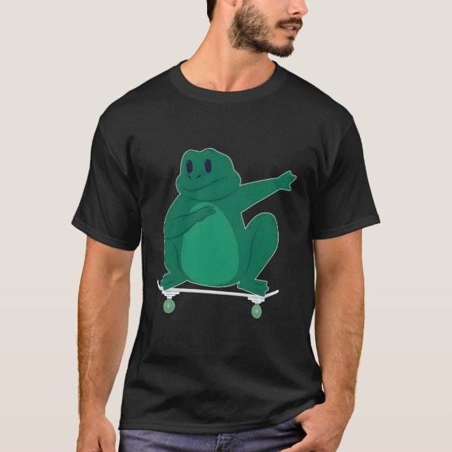 Frösteln oder Toto auf Skateboard - Geschenk für T-Shirt (Vorderseite)