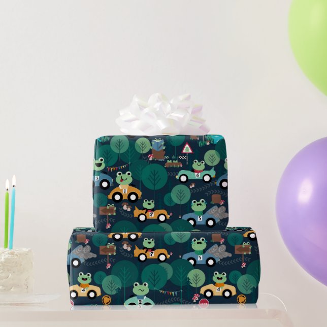 Froster Rennfahrer Kinder Personalisiert Geschenkpapier (Partygeschenke)