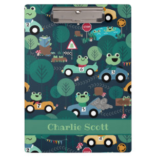 Froster Rennfahrer Kinder Personalisiert Klemmbrett