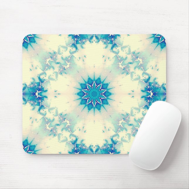 Frostes Wasser Frostig Blaue Winterschneeflocke Mousepad (Mit Mouse)