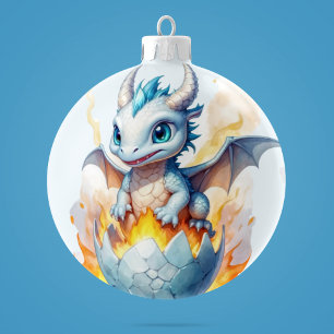 Frostfire Hatchling Personalisiert Dragon Keramik Ornament