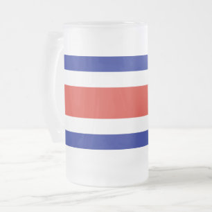 Frostglas-Tasse mit Flagge Costa Ricas Mattglas Bierglas