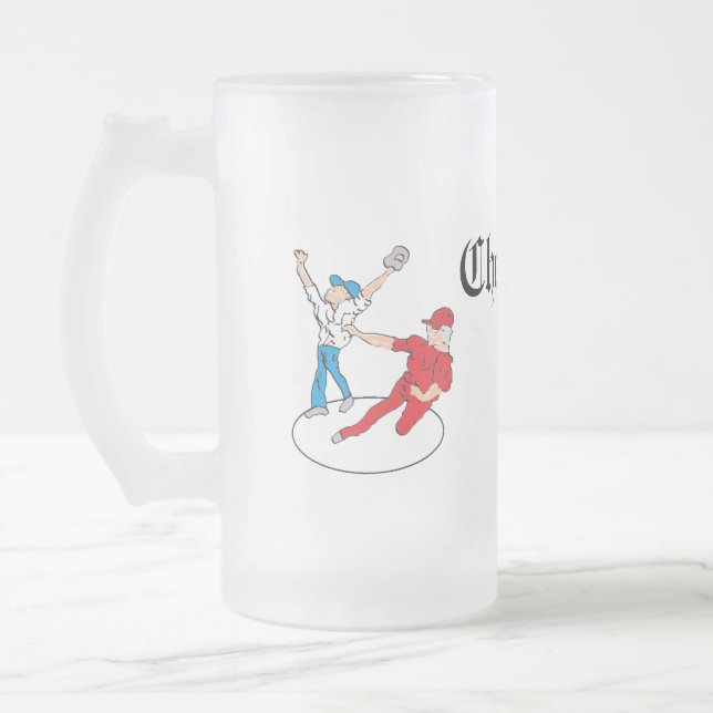 Frostierter Bierkrug: Prost  Mattglas Bierglas (Links)