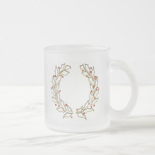 Frostierter Weihnachtskranz-Becher Mattglastasse